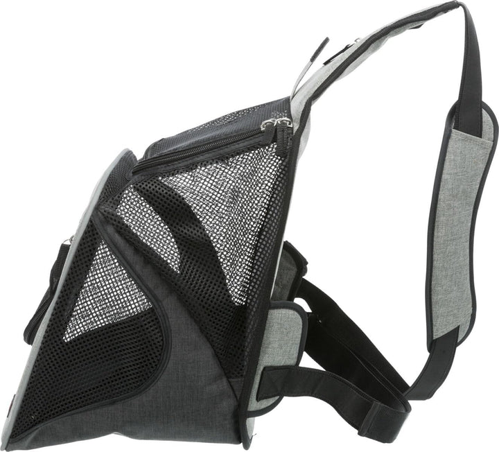 Trixie 28941 Fronttasche Savina, 30 × 33 × 26 cm, schwarz/grau