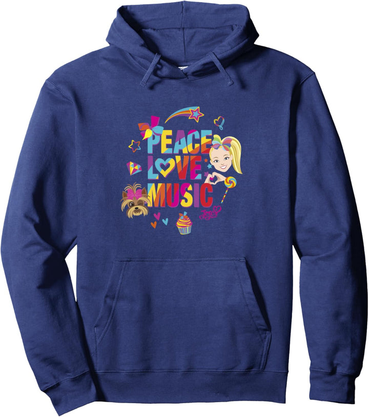 JoJo Siwa Peace Love Music Rainbow Sticker Pullover Hoodie