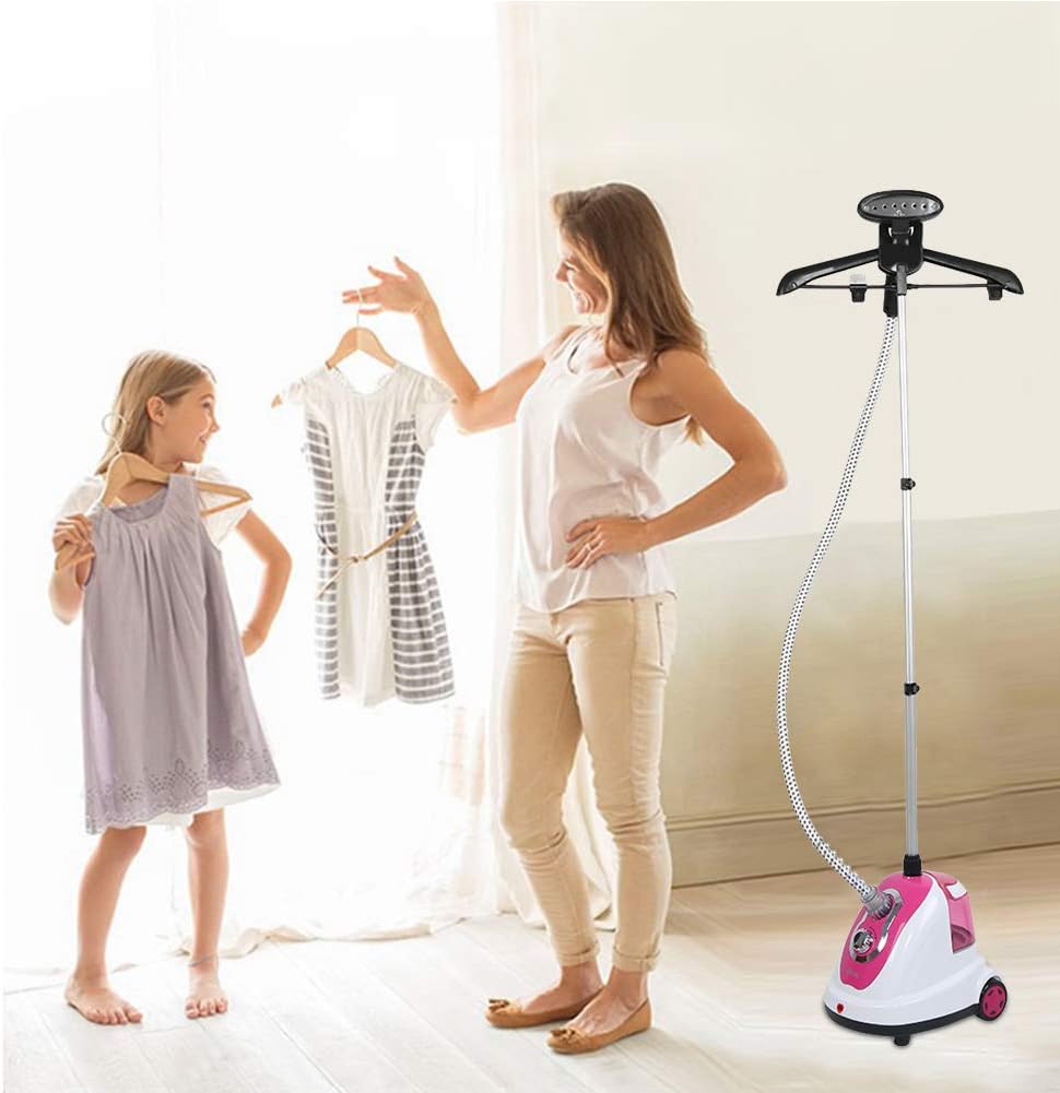 Dampfglätter 1700 W - Vertikal Steamer, Höhenverstellbar, Mit Kleiderbügel und Dampfständer für Klei