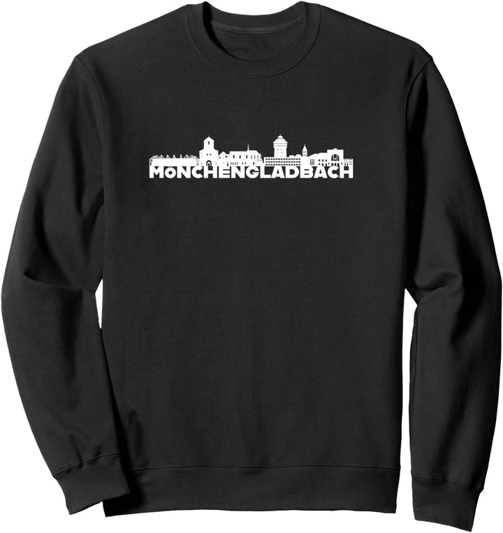 Mönchengladbach Deutschland Skyline Silhouette Umrissskizze Sweatshirt