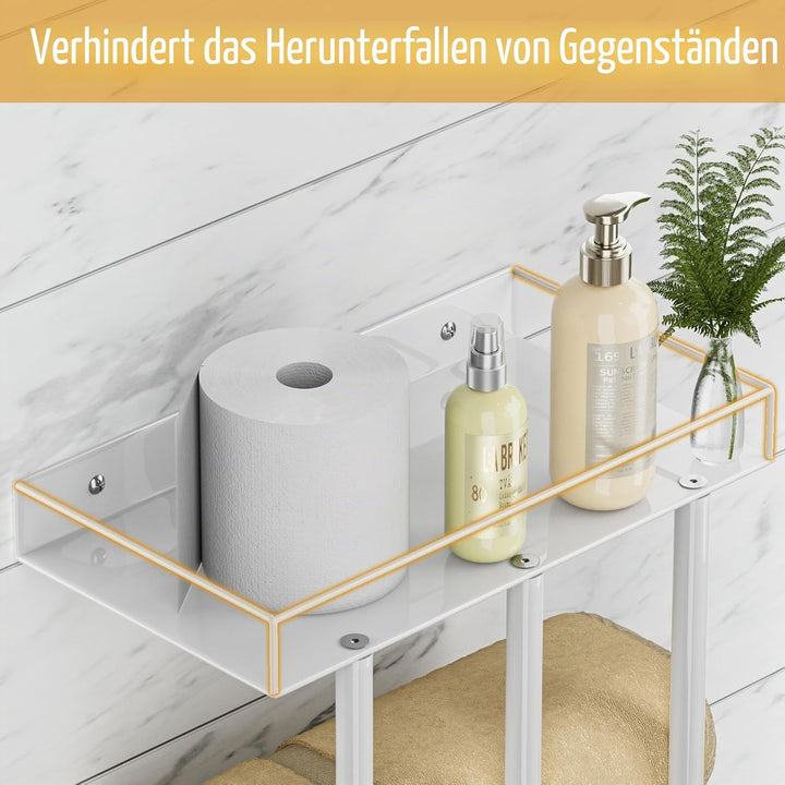Ovicar Handtuchhalter für Badezimmer – Wandmontage, gerollte Handtücher, Aufbewahrung mit Metallrega