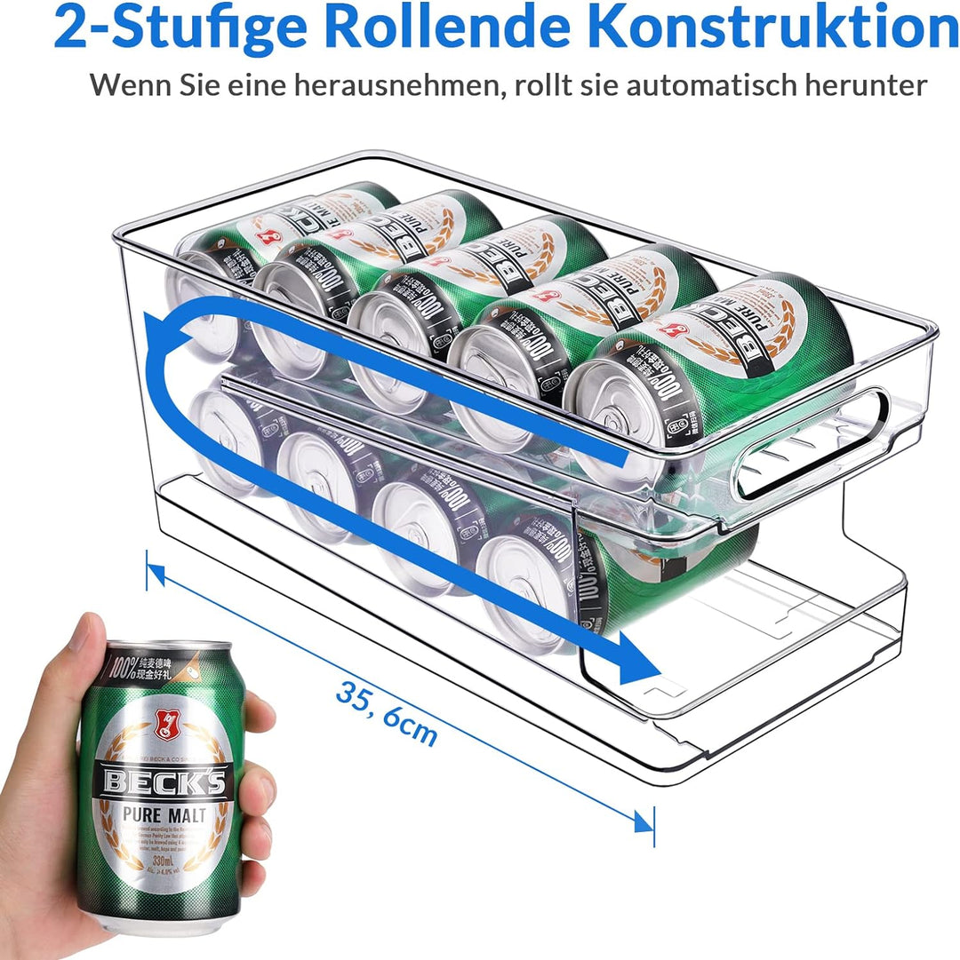 BingoHive Rollen Kühlschrank Organizer Dosenspender Dosenhalter Kühlschrank Dosen Organizer Kühlschr
