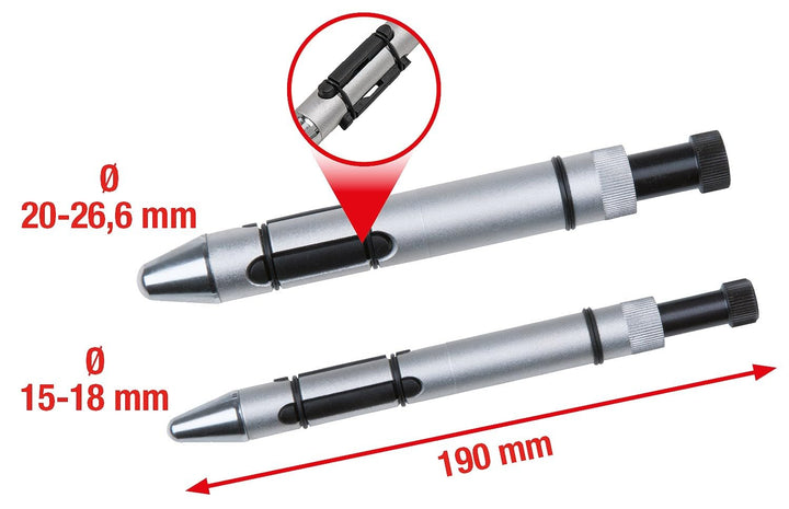 KS Tools 150.2285 Kupplungs-Zentrierdorn-Satz Ø 15,0 - 26,6 mm, 2-tlg.