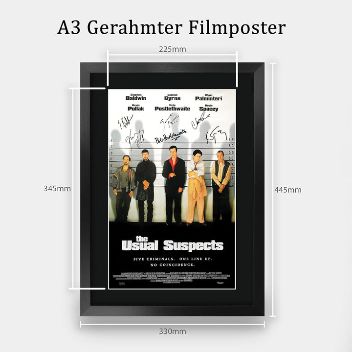 HWC Trading FR A3 The Usual Suspects Kevin Spacey, Gabriel Byrne Geschenke Geduckter Poster Signiert
