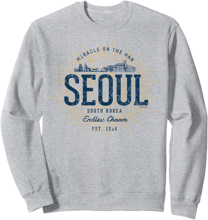 Südkorea Retro Stil Vintage Seoul Sweatshirt