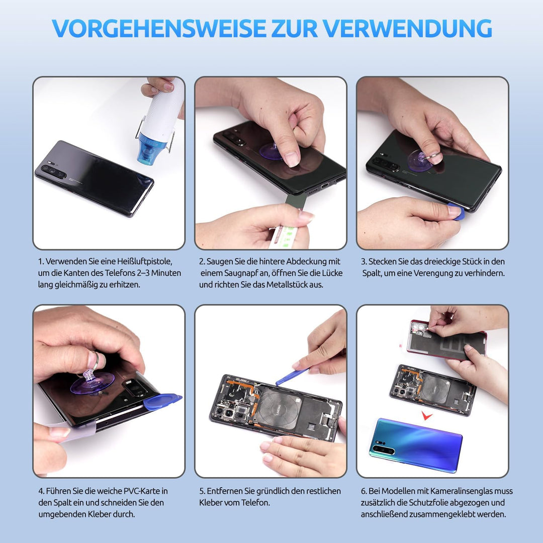 Eonpam Akkudeckel für Xiaomi 12T Pro Rückseite Glas Original Backcover Back Glas Ersatz Reparatur Se