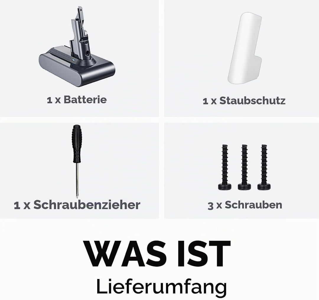 6000mAh Ersatzakku für Dyson V7 Motorhead V7 Animal V7 Trigger V7 Total Clean V7 Motorhead Pro SV11