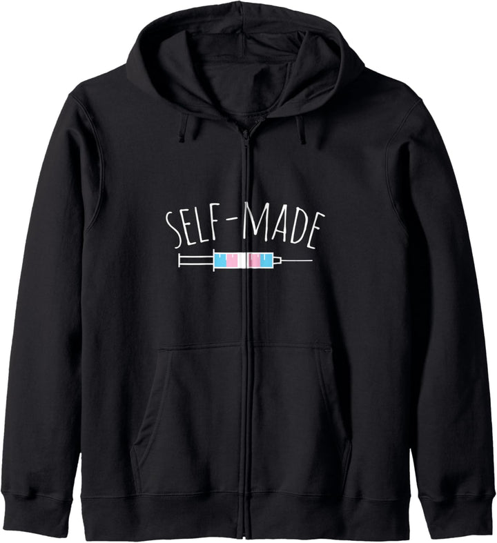Self-Made Trans Pride Transgender Kapuzenjacke