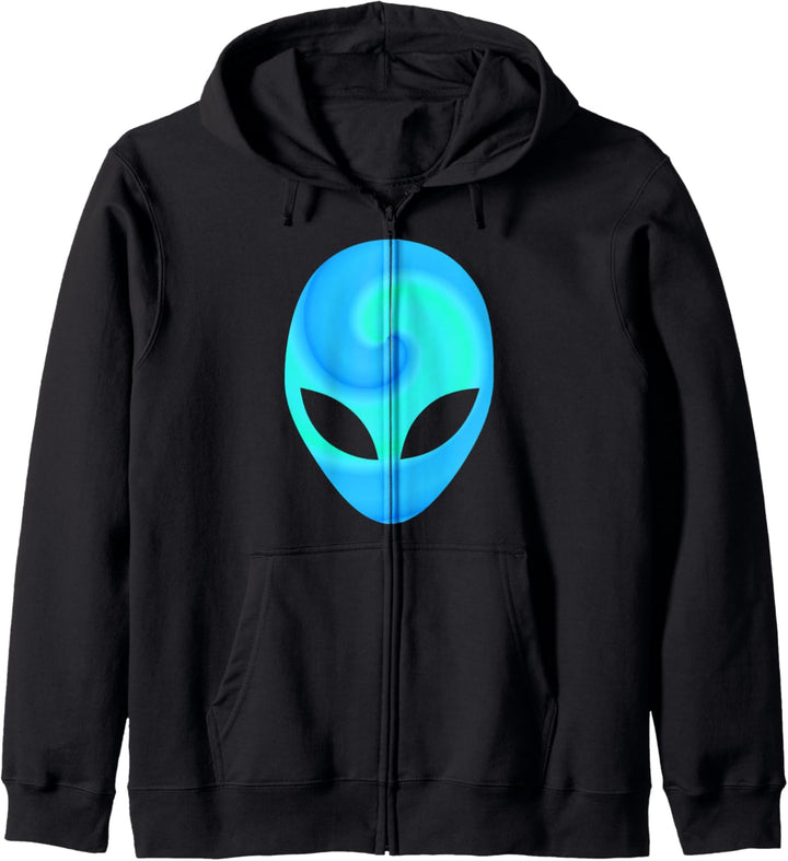 Blue Alien Head | Alien Festival Rave Kapuzenjacke