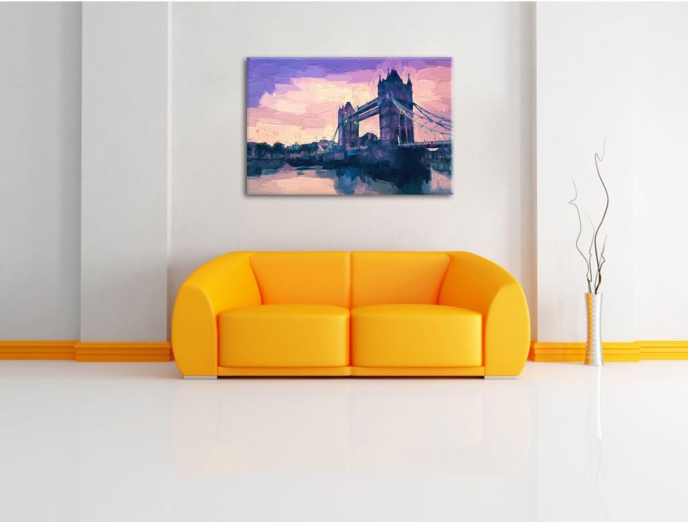 Pixxprint Tower Bridge in London als Leinwandbild/Grösse: 100x70 cm/Wandbild/Kunstdruck/fertig bespa