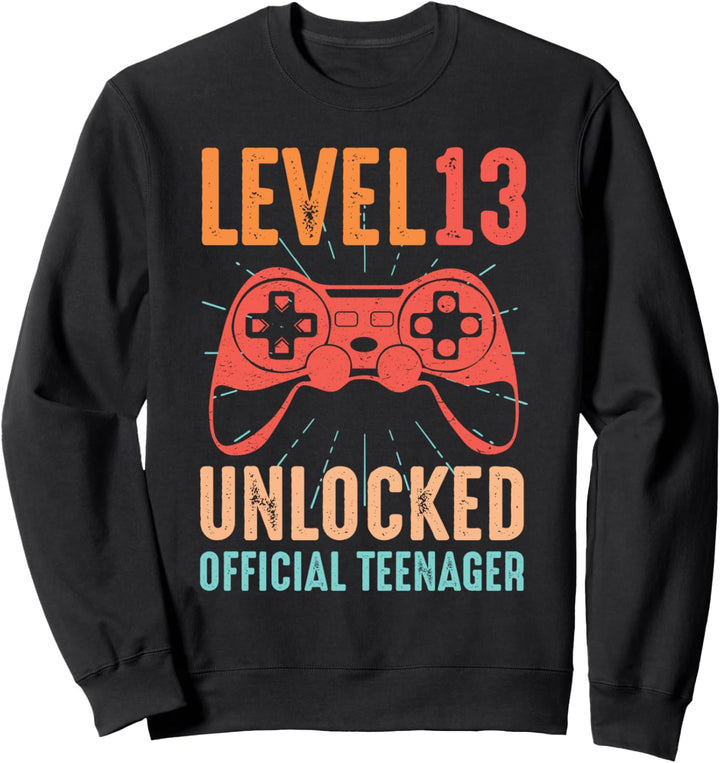 Level 13 Unlocked Shirt Boys 13. Geburtstag Offizieller Sweatshirt