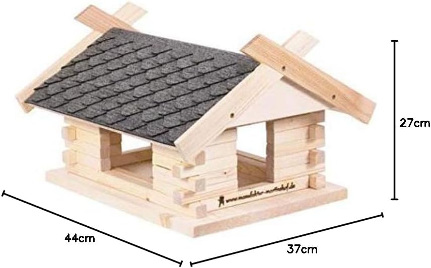 Vogelhaus (gross), Schiefer grau Manufaktur Martinshof L : 44,00 cm B: 37,00 cm H: 27,00 cm Vogelhäu