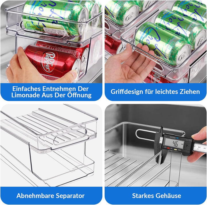 BingoHive Rollen Kühlschrank Organizer Dosenspender Dosenhalter Kühlschrank Dosen Organizer Kühlschr