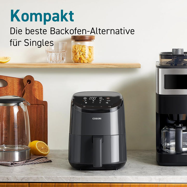 COSORI Heissluftfritteuse klein 2L, Mini-Airfryer für 1 Person, ideal für Camping, Reisen und Wohnmo
