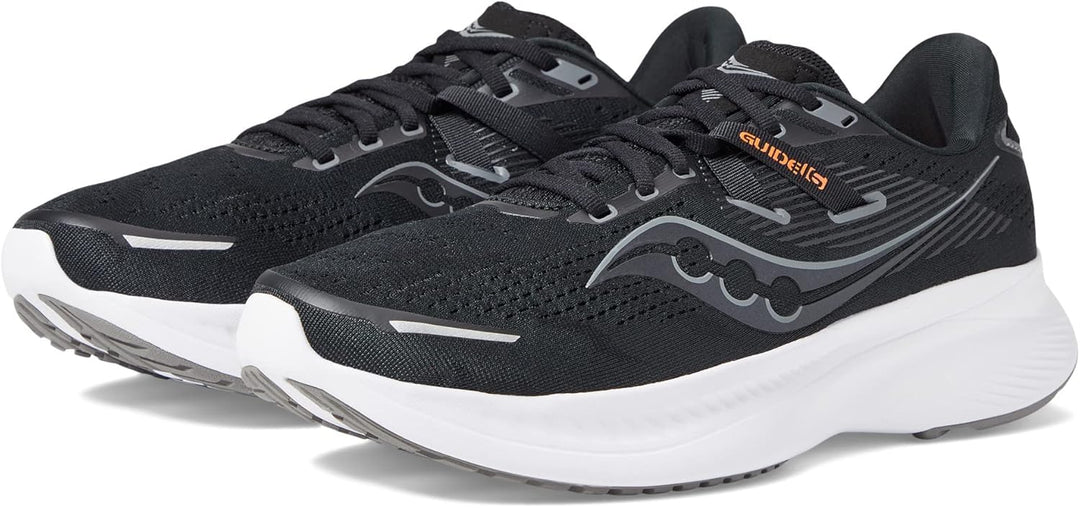 Saucony Herren Guide 16 Sneaker 46 EU Schwarz Weiss, 46 EU Schwarz Weiss