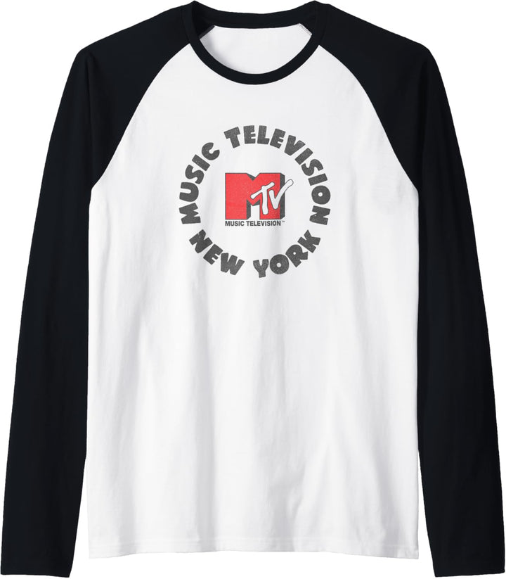 MTV Music Television New York Logo Raglan