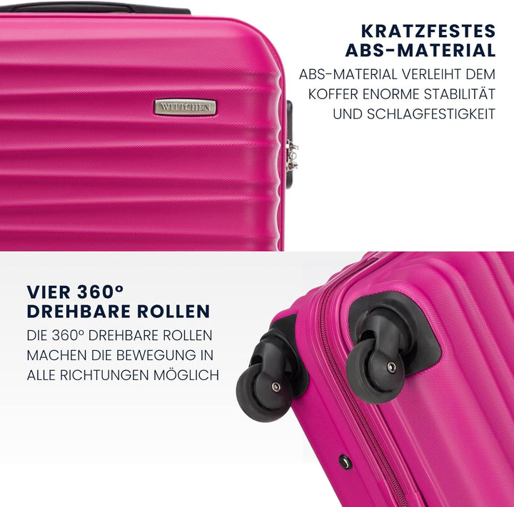 WITTCHEN Reisekoffer Handgepäck Kabinengepäck Rollkoffer Kabinenkoffer Kleiner Koffer Trolley Hartsc