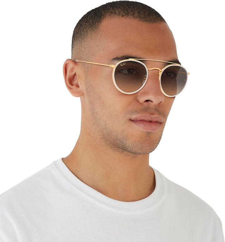 Ray-Ban DOUBLE BRIDGE RB 3647N Legend Gold/Grey Shaded 51/22/145 Unisex Sonnenbrillen