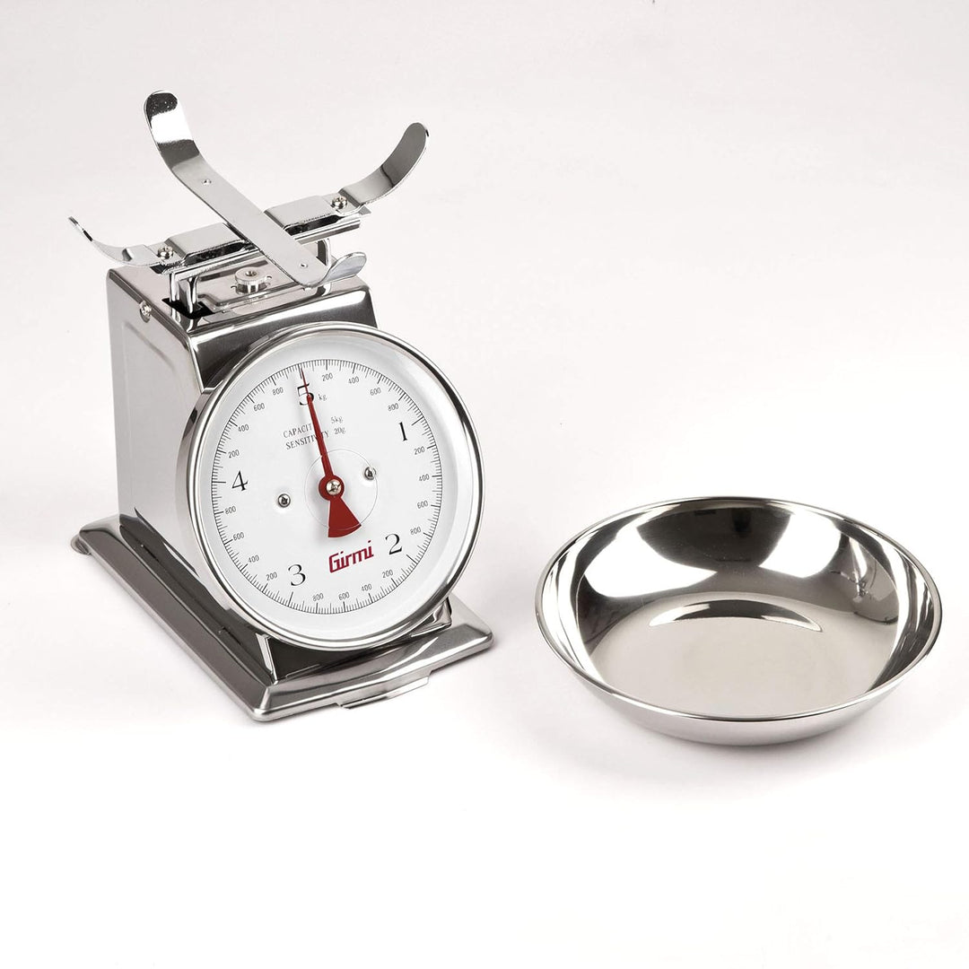 Girmi PS90 Mechanische Küchenwaage, 5 kg, Edelstahl