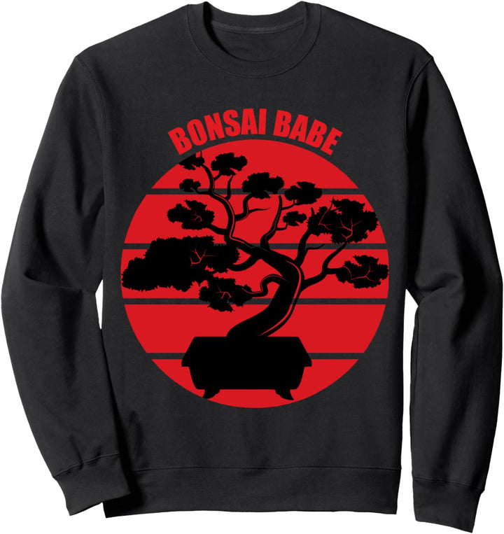 Bonsai Babe Japanischer Baum Zen Gartenarbeit Retro Sweatshirt