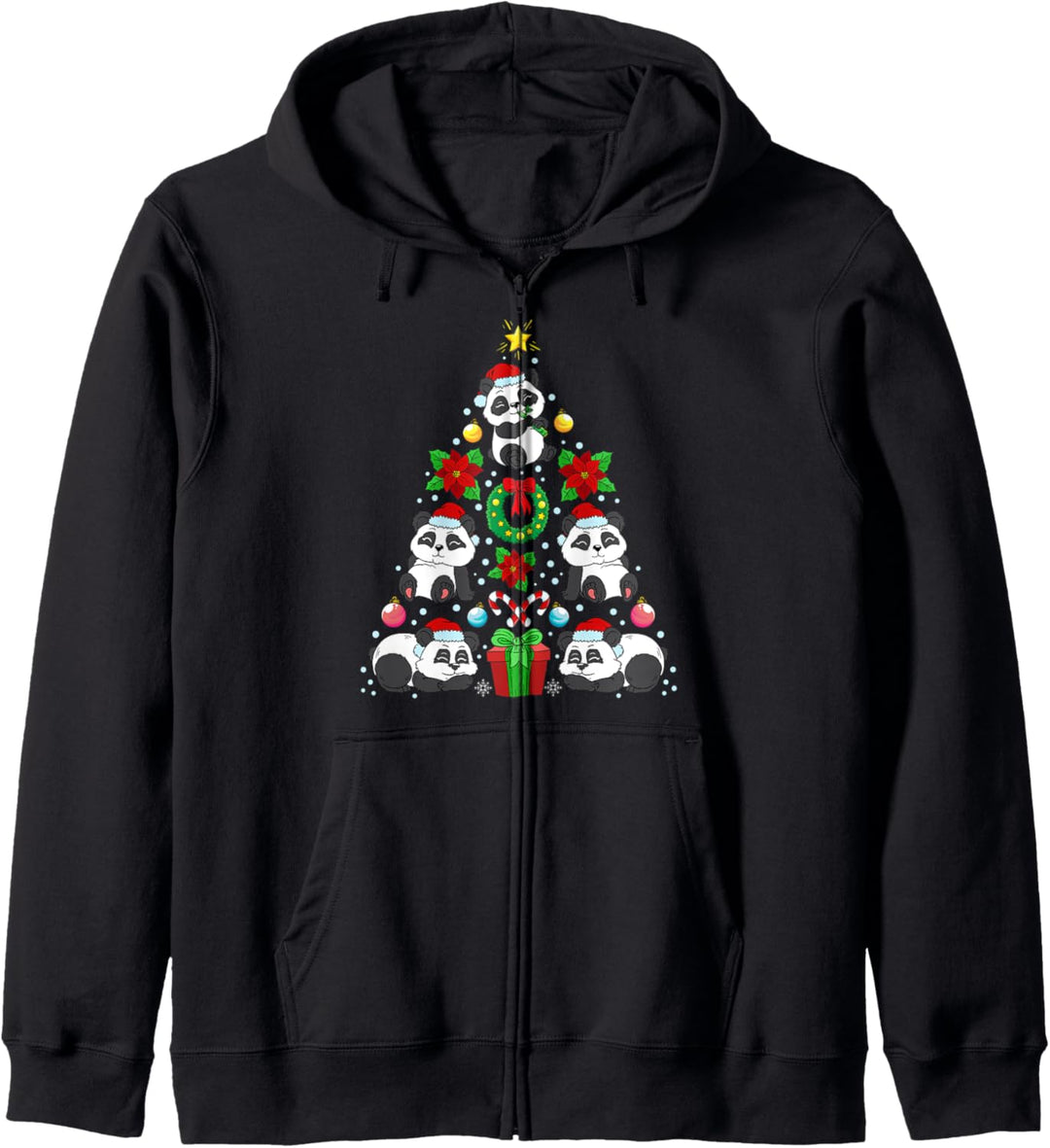 Panda Weihnachtsbaum Weihnachten Pandabär Geschenk Kapuzenjacke