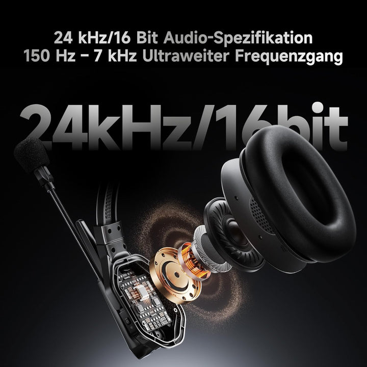 COMICA Seekcom S1 Drahtloses Intercom-Headset-System, 2,4 GHz Vollduplex für 5 Personen, AI/ENC-Raus