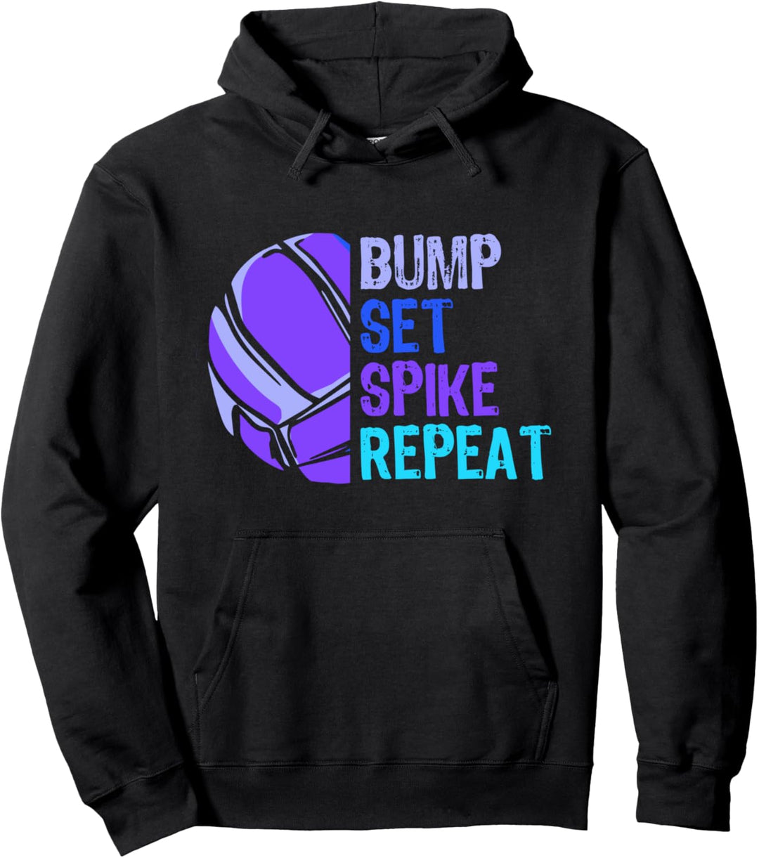 Volleyball Bump Set Spike Repeat Volleyball-Spieler Pullover Hoodie