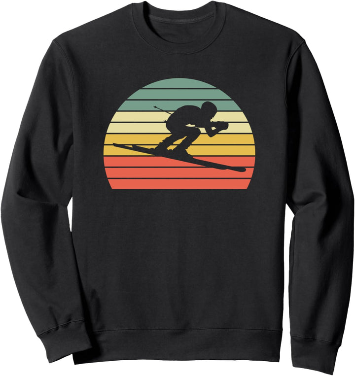 Vintage Ski Skifahrer Skifahren Rennen Slalom Geschenk Sweatshirt