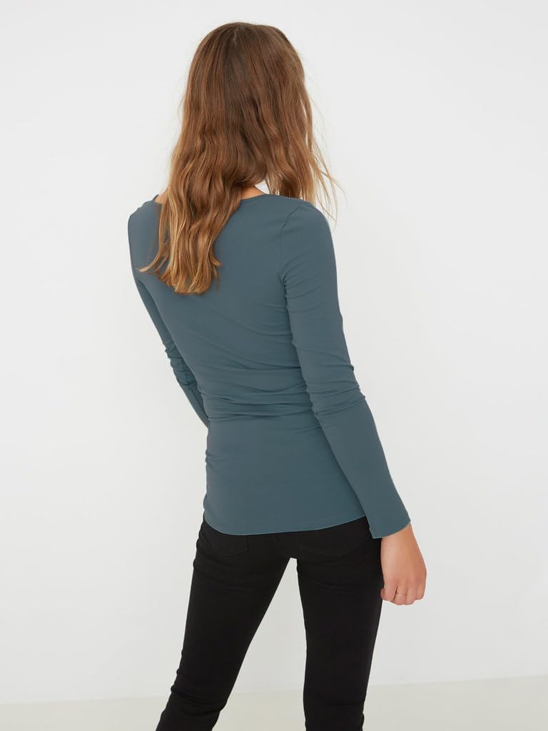Vero Moda Female Top VMMAXI 2-Pack T-Shirt XS 2er Pack (1x Sea Moss/1x Stormy Weather), XS 2er Pack