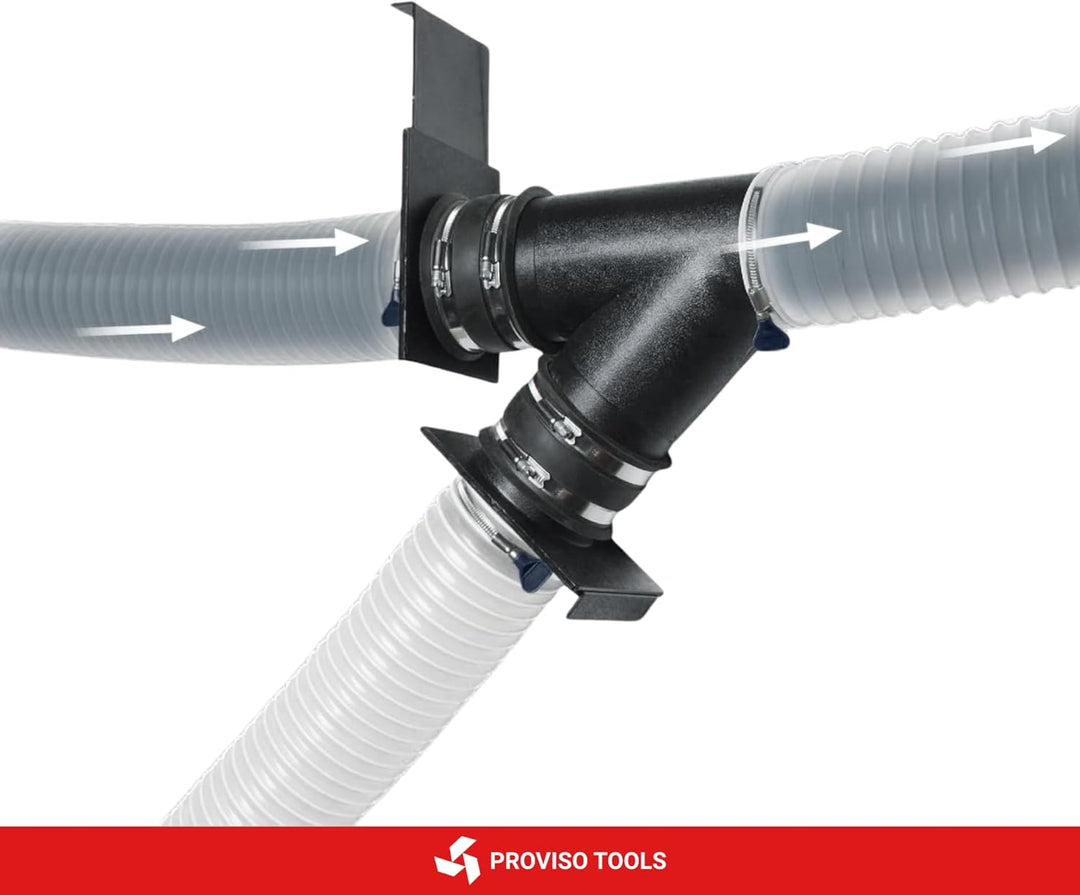 Absperrschieber 102mm/ 4" für Absauganlage – selbstreinigender Blast Gate Schieber aus robustem ABS-