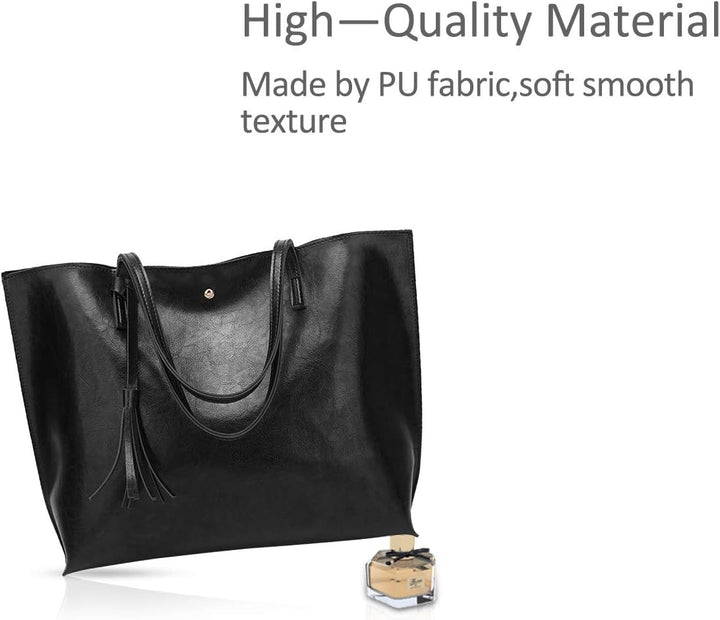NICOLE&DORIS Damen Tote Tasche Handtasche Schultertasche aus PU-Leder Umhängetaschen Mode grosse Han