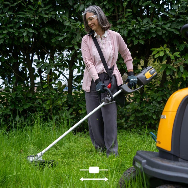 STIGA BC 700e Akku-Rasentrimmer, 500W, Schnittbreite 38cm, ohne 48V (4Ah) Akku