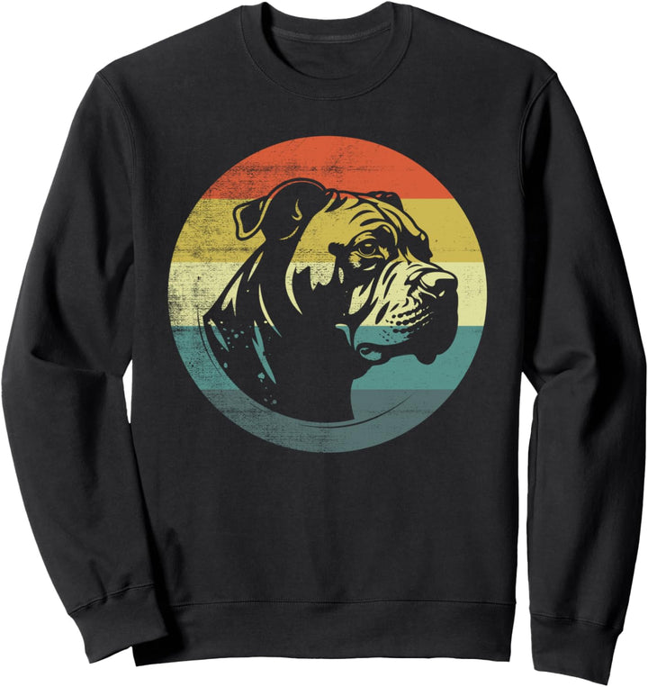 Retro Design American Bulldog Hund Sweatshirt