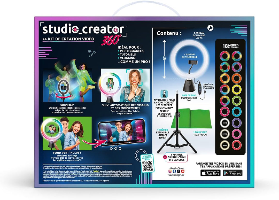 Canal Toys INF 028 LED Smart Motion Tracking Ringlicht Smartphones-TikTok, Selfies, Vlogging & Influ