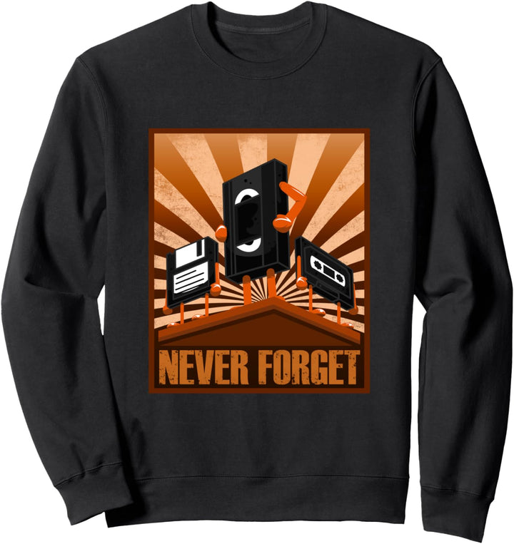 Never Forget Diskette für Kinder der 90er Sweatshirt