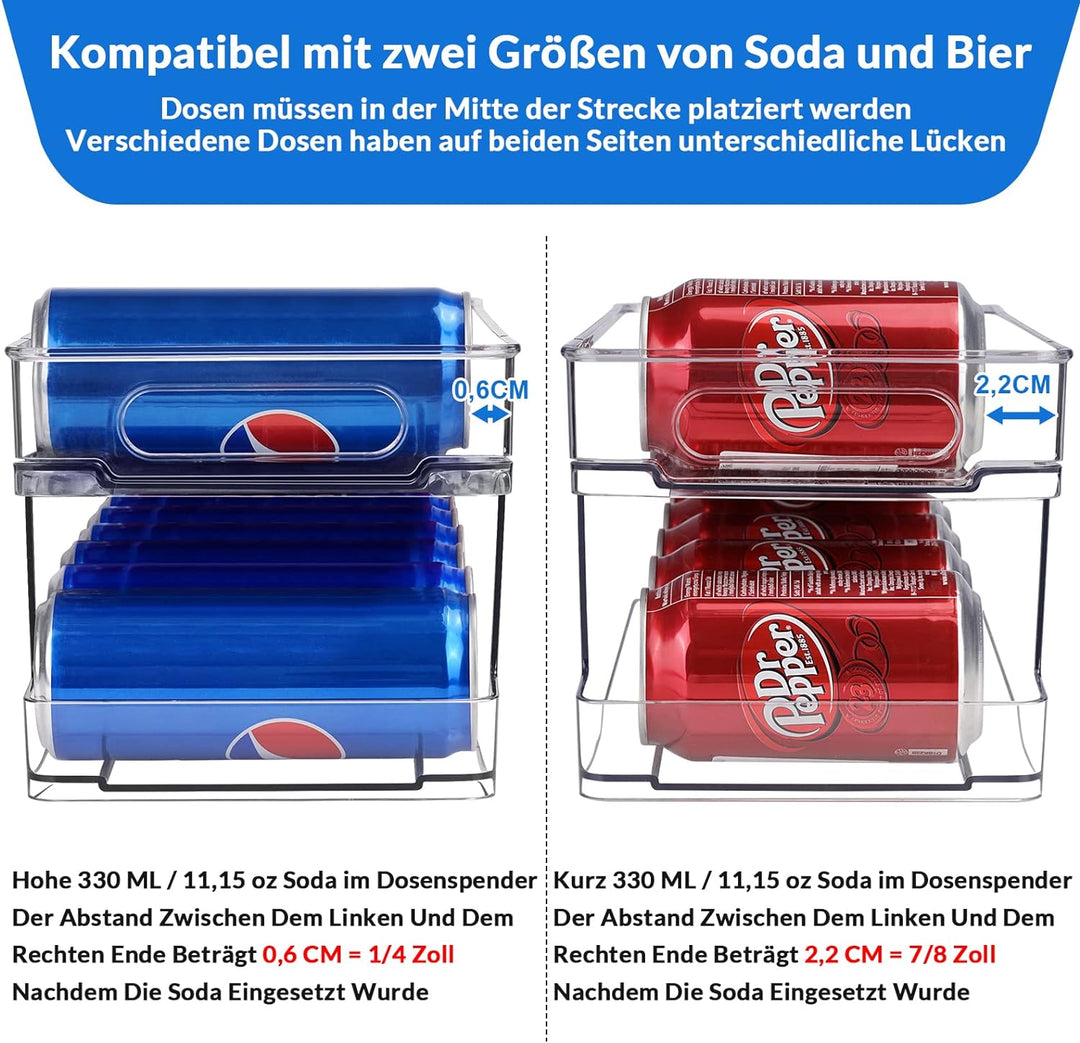 BingoHive Rollen Kühlschrank Organizer Dosenspender Dosenhalter Kühlschrank Dosen Organizer Kühlschr