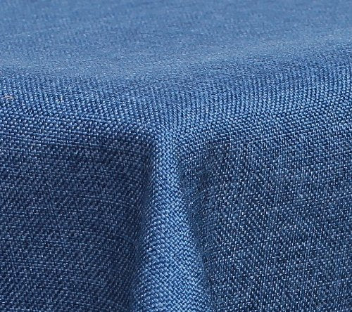 Textil Tischdecke - Leinen Optik - wasserabweisend Eckig 160x360 (Blau, ca. 160 x 360 cm) Blau ca. 1