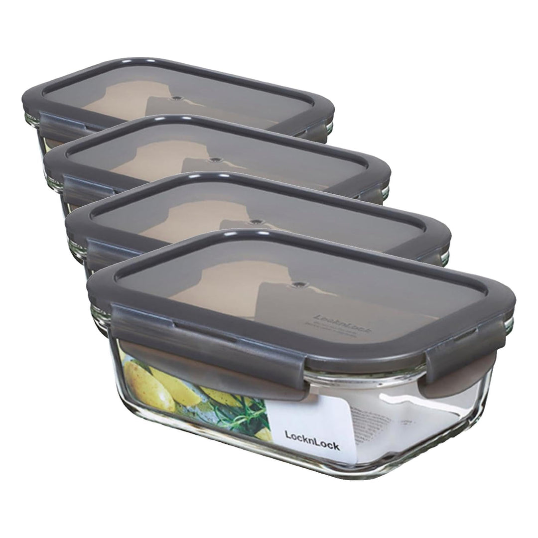 LocknLock OVEN GLASS Frischhaltedosen Glas mit Deckel | 630 ml | 175 x 130 x 64 mm | Kühlschrank, Ge