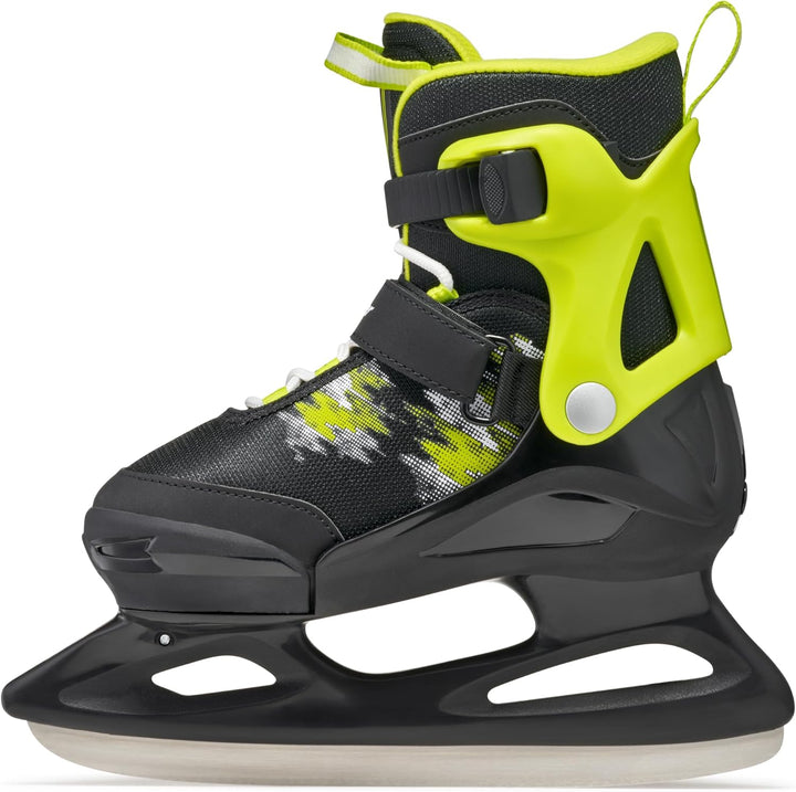 Bladerunner Micro Ice Schlittschuh Grössenverstellbar, Jungen, Schwarz/Limette 29-34 (UK: 11J-1 / US