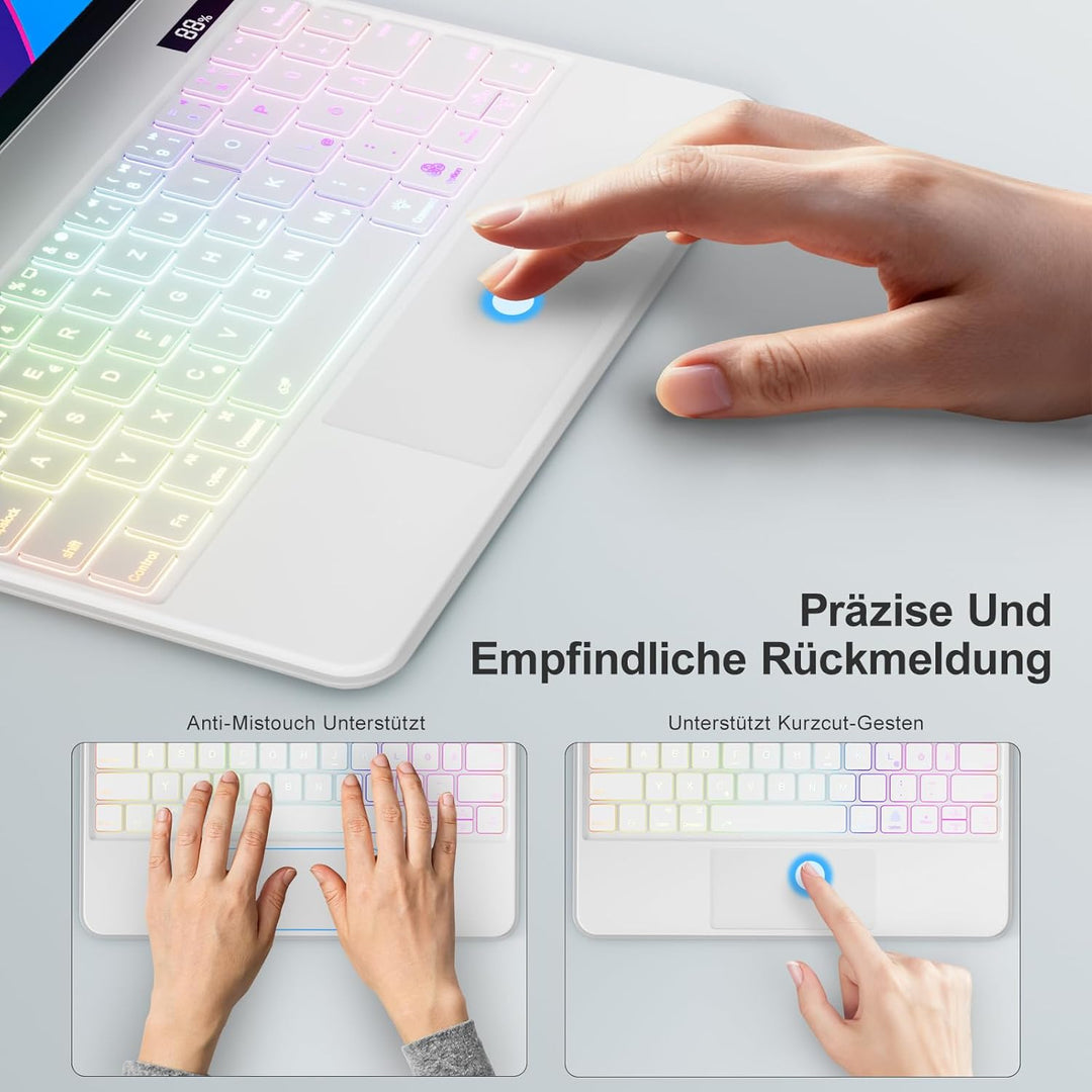 Magnetische Tastatur Hülle für 11 Generation 2025 A16 11 Zoll, iPad 10 Generation 10,9 Zoll, Tastatu