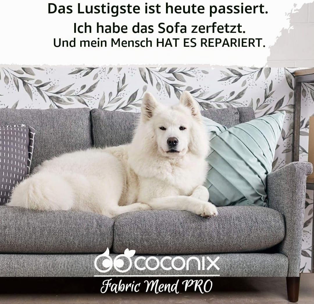 Coconix Reparaturset für Stoff und Teppich – Reparatur von Autositzen, Couch, Möbeln, Polstern oder