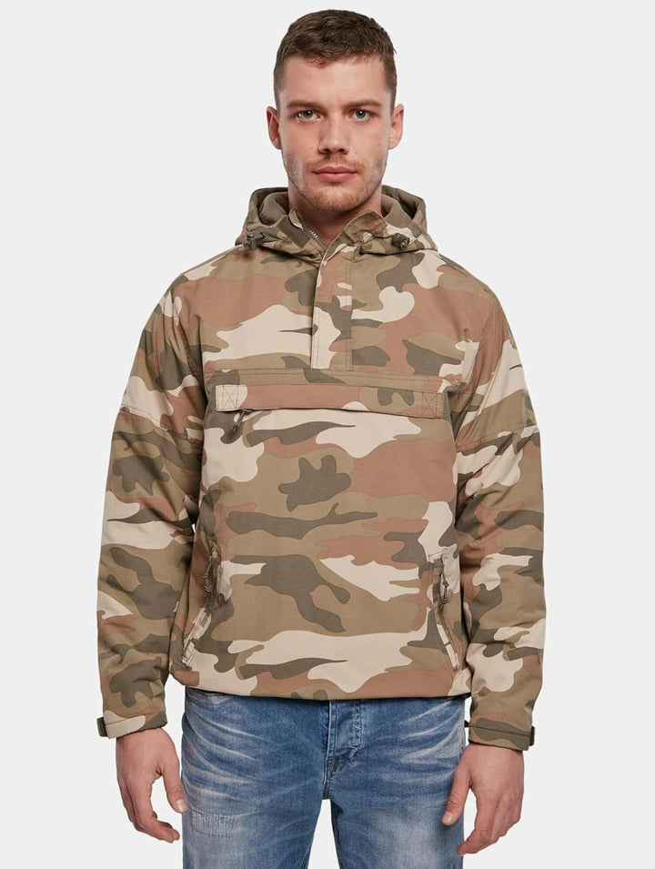 Brandit Herren Windbreaker Jacke S Light Woodland, S Light Woodland