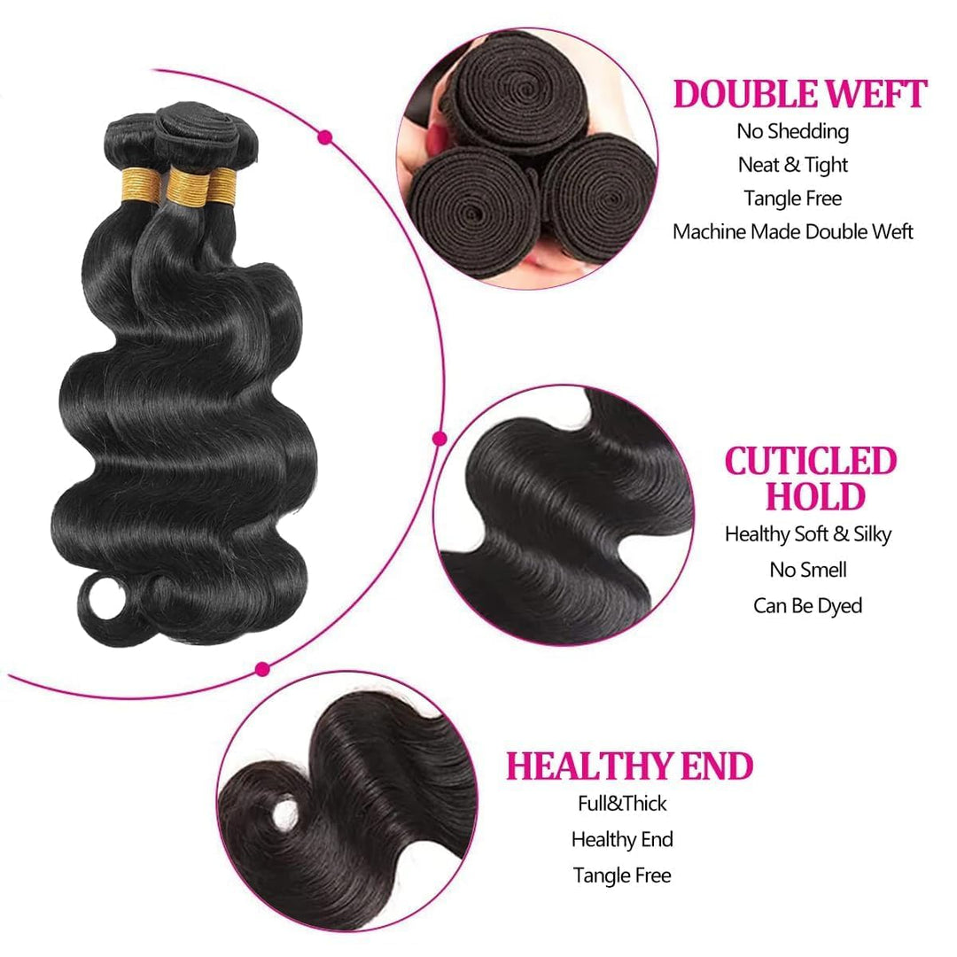 Yavida Brazilian Hair Bundle Body Wave Human Hair Weave 3 Bundles Remy Brazilian Human Hair Bundles
