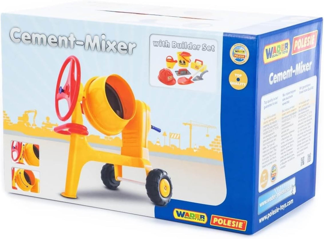 Wader Quality Toys Mischmaschine mit Baustellenset 8-TLG. (im Karton)