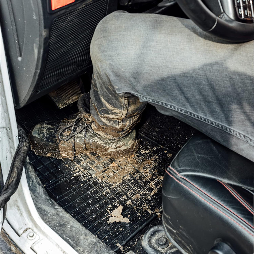 SMK Gummimatten auto fussmatten Satz passend für Renault Clio III 2005-2012 Erleben Sie einen neuen
