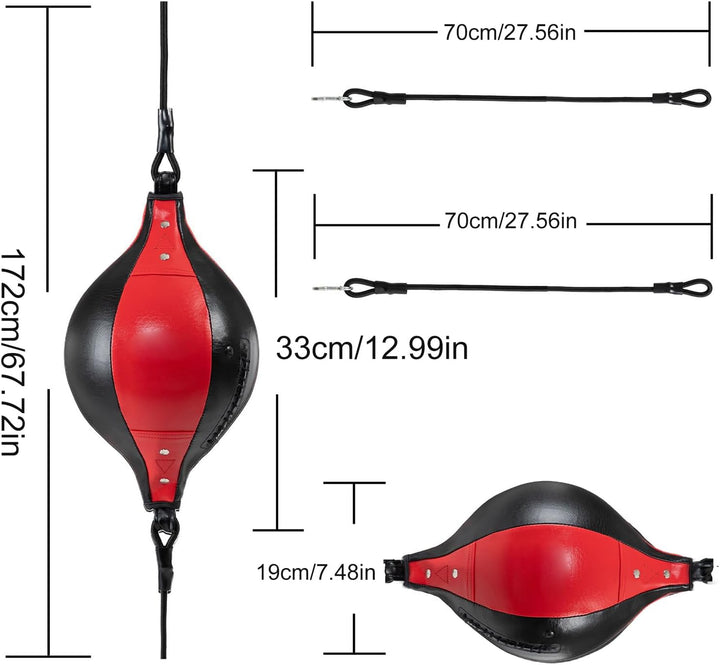 MFYOUPK Boxing - Elastischer Boxball | Flexibler Doppelendball Aus PU Leder Für Fitness Koordination