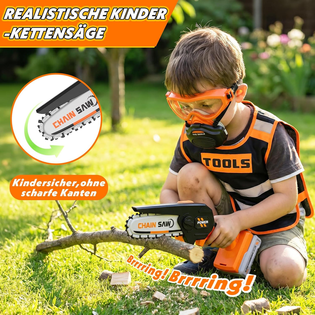 10 in 1 Gartenwerkzeug Kinder, Garten Outdoor Spielzeug ab 3 Jahre, Kinder Rasenmäher, Laubbläser &amp;