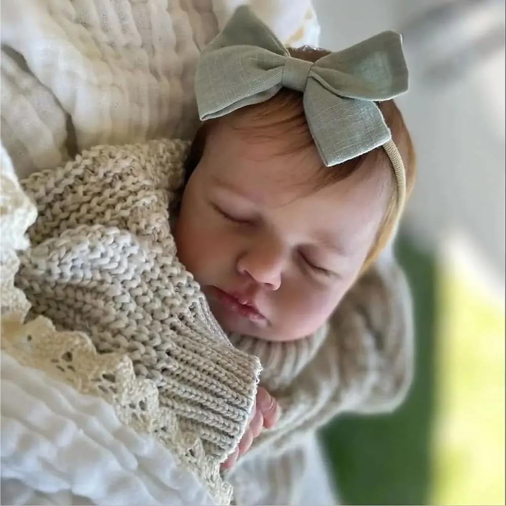 Zero Pam Baby Reborn Babypuppe für Mädchen, geschlossene Augen, 50 cm, Silikon, kompletter Körper, r