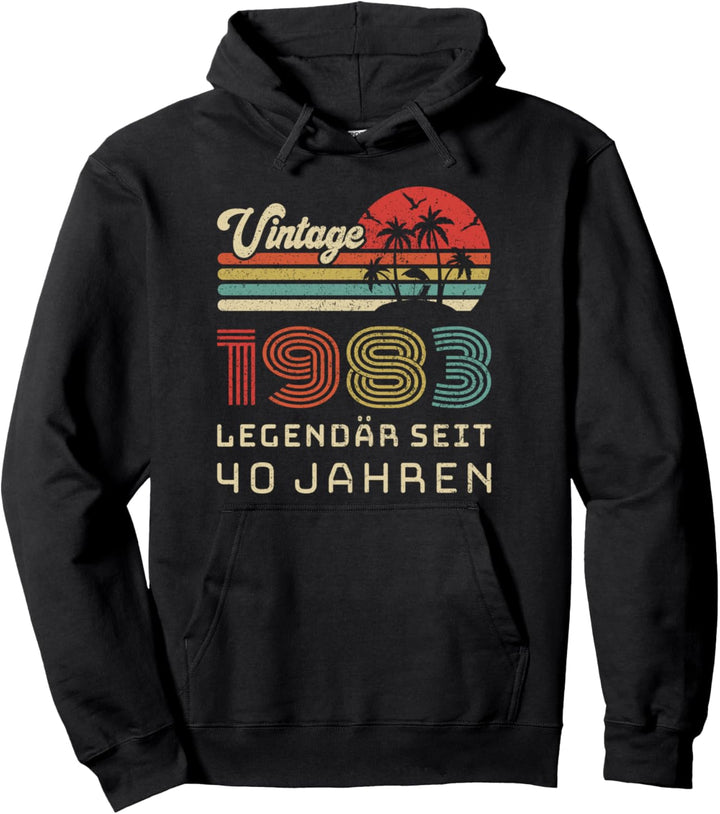 Vintage 1983 Legendär seit 40 Jahren 40 Geburtstag Pullover Hoodie