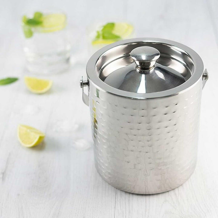 KINGHOFF Wein- &amp; Sektkühler 1.5L Edelstahl Silber